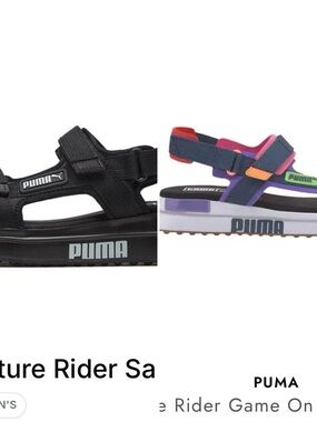 Puma future rider game on sandals!